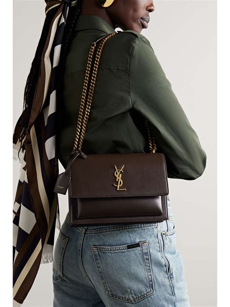 ysl sunset gator|SAINT LAURENT Sunset medium leather shoulder bag .